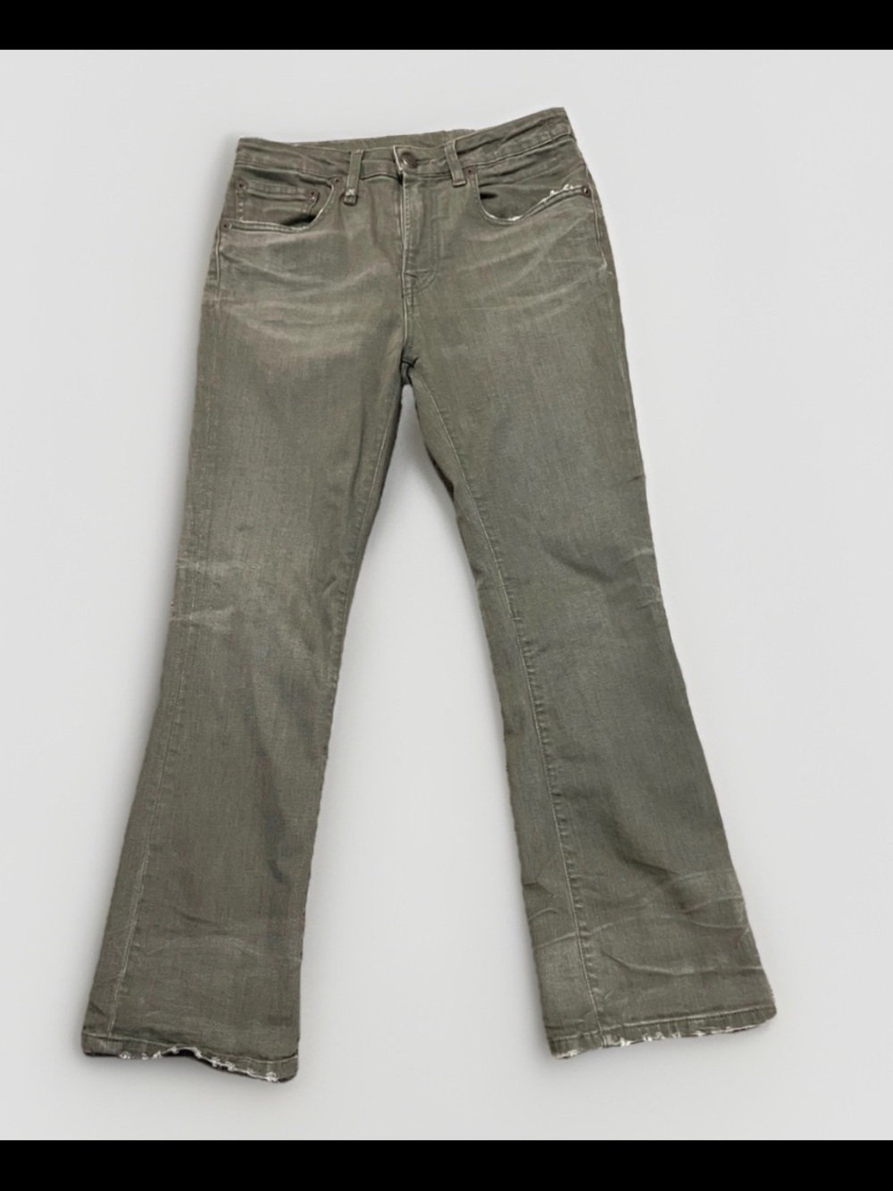 R13 kick fit olive green stretch 26 made in Italy - Picture 5 of 12